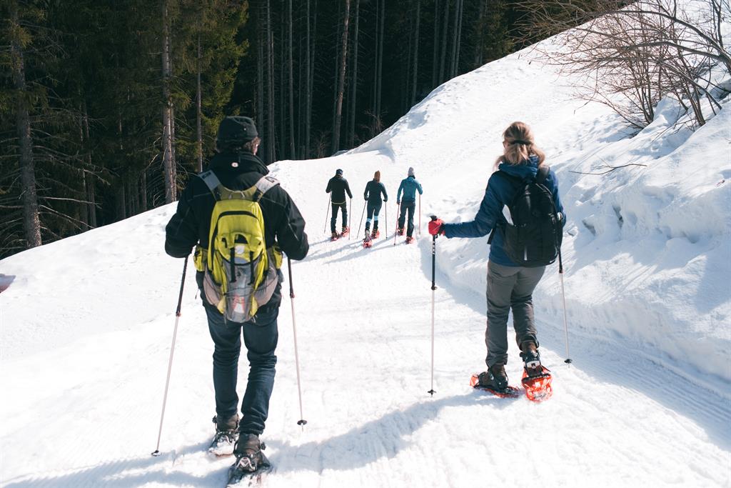 Randonnée en raquette sur les pistes de Courchevel